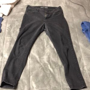 Black high rise skinny jeans